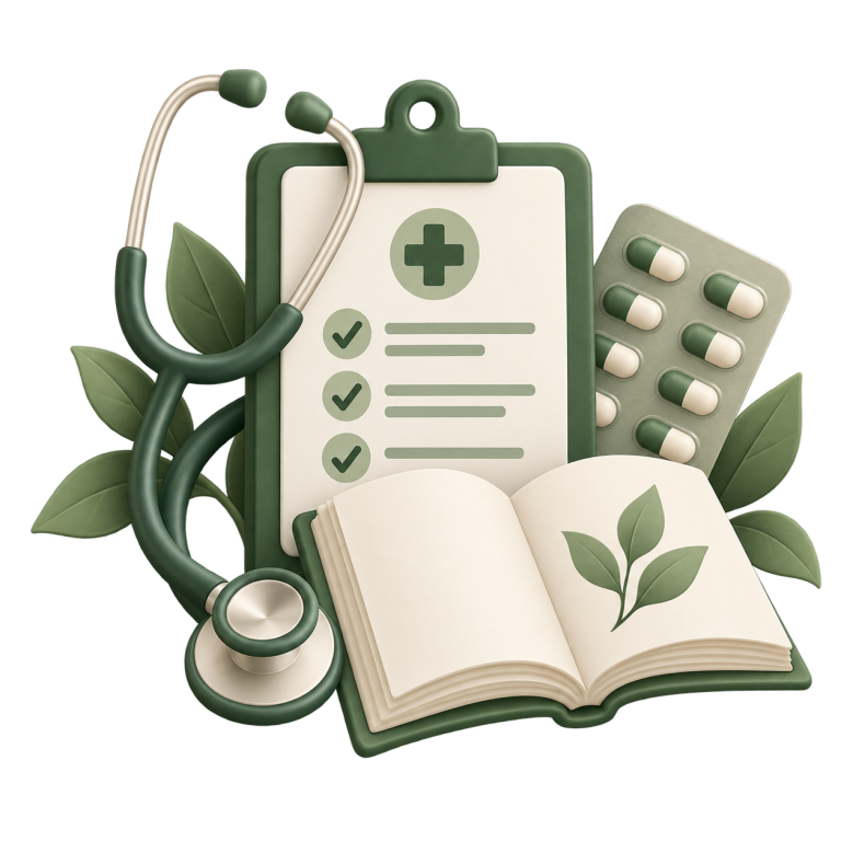 Illustration zu Vorsorge, Medikamenten und Gesundheitsinformation.